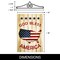 G128 Combo Pack Garden Flag Hanger 14IN & Garden Flag God Bless America USA Flag Map 12x18IN Printed 150D Polyester